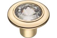 Ручка-кнопка с кристаллами KERRON золото CRL35 OT