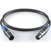Межблочный балансный кабель PROCAST cable XLR m/XLR f.1 XLR m/XLR f, длина 1m, черный НФ-00000419