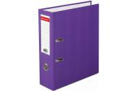 Папка-регистратор BRAUBERG с покрытием из ПВХ, 80 мм, с уголком, фиолетовая удвоенный срок службы 227200