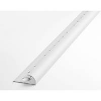 Профиль окантовочный полукруглый алюминиевый ЛУКА 9 мм, 2,7 м, 5 шт, декоративный, Белый УТ000021315