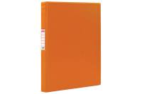Папка на 2 кольцах BRAUBERG картон/ПВХ, 35 мм, оранжевая, до 180 листов 228386