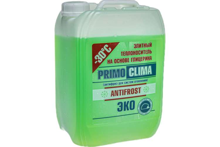 Теплоноситель Глицерин -30C ECO 10 кг, канистра, цвет зеленый Primoclima Antifrost PA -30C ECO 10