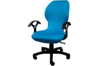 Чехол на мебель ГЕЛЕОС 704 для компьютерного кресла, стула, светло-синий ГЧ00704