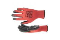 Полиэфирные перчатки с чёрным нитрильным покрытием STELS L, маслобензостойкие, 15 класс вязки 67870