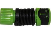 Коннектор гибкий двухкомпонентный (24 шт; аквастоп, с замком) для шланга 1/2"-5/8" Green Helper HC3007