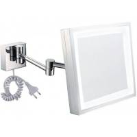Косметической зеркало Aquanet 1802D подвесное с LED подсветкой, квадратное, 20 см 00204511