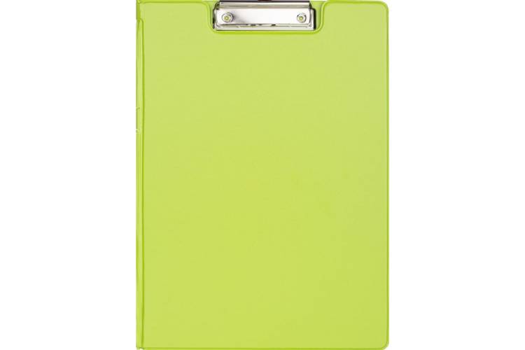 Папка-планшет с зажимом и крышкой Attache Bright colours A4, лайм 1209649