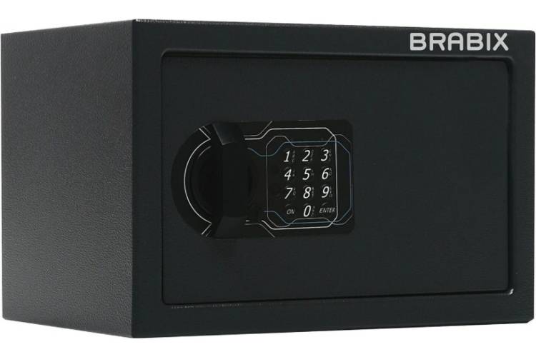 Офисный мебельный сейф BRABIX SF-200EL 200х310х200 мм, электронный замок, черный 291145