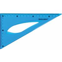 Пластиковый треугольник BRAUBERG Flex, угол 30, 18 см, гибкий, ассорти, европодвес 210677