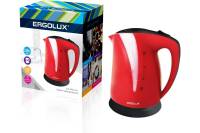 Пластиковый чайник ERGOLUX ELX-KP03-C04 красно-черный, 2.0 л, 160-250В, 1500-2300 Вт 14339