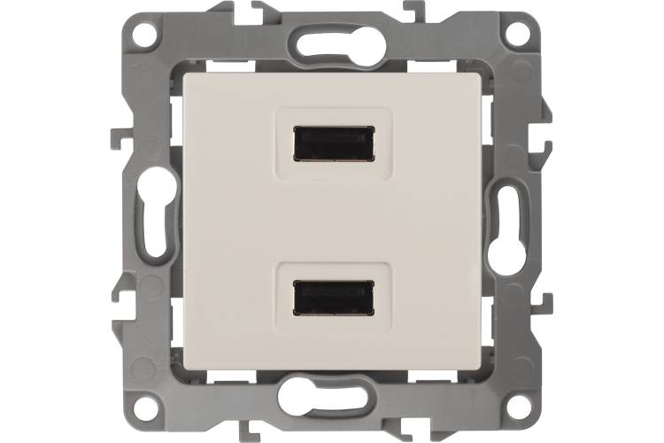 Зарядное устройство USB ЭРА 12-4110-02 230В/5В-2100мА, IP20, слоновая кость Б0027492