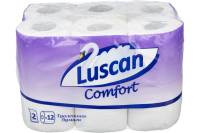 Туалетная бумага Luscan Comfort 2 слоя, белая, 12 рулонов 671744