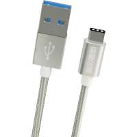 Кабель InterStep TypC-USBA USB3.0 Silver нейлон 1,0м, AA, M-M 51781