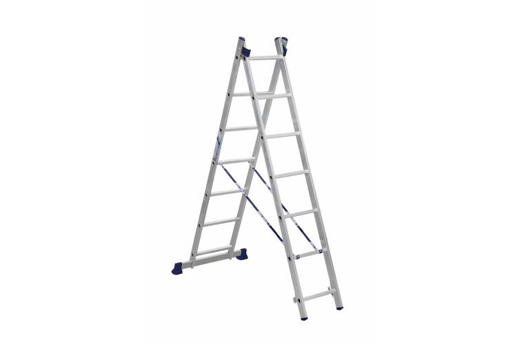 Двухсекционная универсальная алюминиевая лестница Алюмет H2 5207
