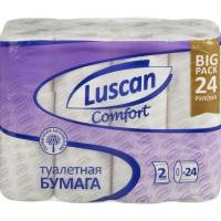 Туалетная бумага Luscan Comfort 2 слоя, белый, 100% целлюлоза, 20,04 м., 167 л., 24 шт/уп 1574572