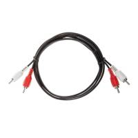 Соединительный кабель VCOM 2xRCA /M/ - 2xRCA /M/ черный 1,5m, VAV7158-1.5M