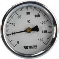 Термометр биметаллический F+R801 OR 63mm 0-160C, гильза 50 мм Watts 10005806