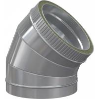 Изолированный отвод РОССТИН 45, D 200-250 мм., 304-0,5/430-0,5 НФ-00000963