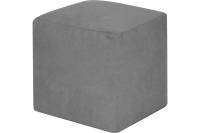 Пуфик DreamBag куб серый велюр 3923301