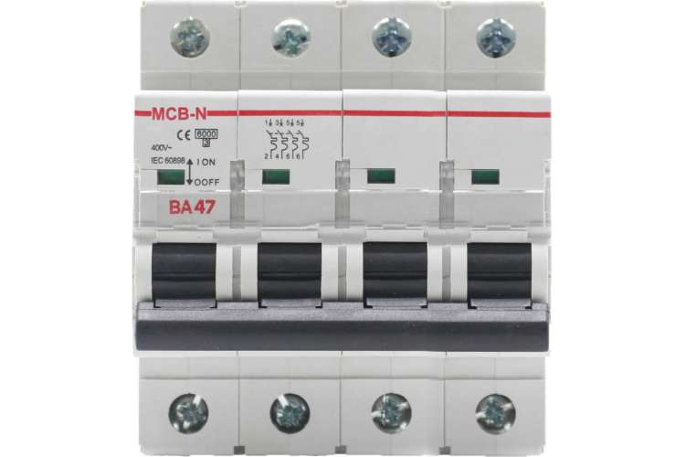 Автоматический выключатель AKEL ВА47-MCB-N-4P-D6-AC 400226