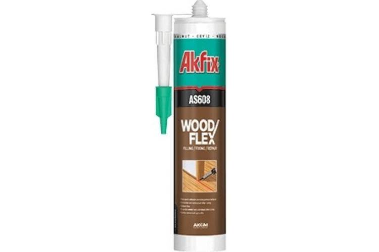 Акриловый герметик для дерева и паркета Akfix AS608 акация 530 гр ASW11