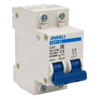 Автоматический выключатель ANDELI DZ47-63/2P 40A 4.5kA х-ка C ADL01-082