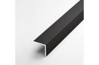 Декоративный угловой профиль ЛУКА алюминиевый 20х20 мм, 2.7 м, черный, 5 шт. уп. УТ000020794