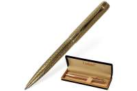 Подарочная шариковая ручка GALANT Graven Gold, корпус золотистый, золотистые детали, 0,7мм, синяя, 140466