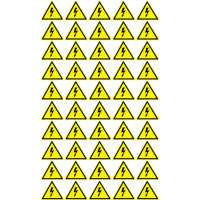 Наклейка знак электробезопасности REXANT Опасность поражения электротоком 25x25x25 мм 100 шт 56-0006-1