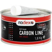 Полиэфирная шпатлевка со стекловолокном Radex carbon line с отвердителем, 1,8 кг 200605