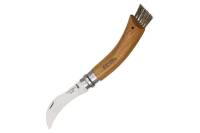 Нож грибника Opinel №8, рукоять дуб, чехол, деревянный футляр 001327