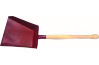 Хозяйственный совок РемоКолор металлический, деревянная ручка, 25 см 61-1-011