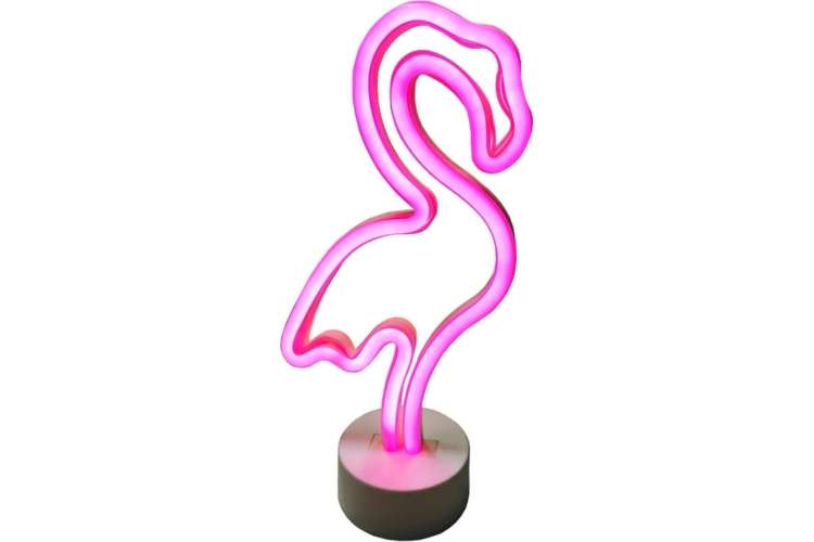 Светодиодный настольный неоновый светильник Apeyron Фламинго, 3Вт, цвет свечения розовый 12-69