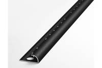 Профиль окантовочный полукруглый алюминиевый ЛУКА 9 мм, 2,7 м, Черный УТ000013267