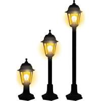 Садово-парковый светильник duwi Basis столб 3 в 1 390-650-960 мм, 60 W,черный, прозрачное, пластик 24137 9