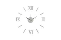 Настенные часы Kleber на клейкой ленте, 60 см, матовый хром KLE-CL204