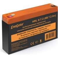 Батарея аккумуляторная АКБ HRL 6-7.2 6V 7.2Ah, клеммы F1 ExeGate 282952