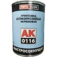 Антикоррозийный акриловый грунт в банке Аэрохим АК-0116 черная, быстросохнущая, 0.8 кг BP-101