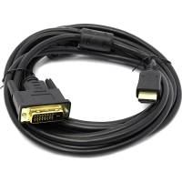 Кабель HDMI M - DVI M 24+1 5bites Dual Link ферритовые кольца позолоченные контакты 3м APC-073-030