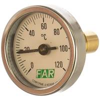 Термометр 0-120°C, торцевое соединение 3/8", зонд 36 мм, диаметр 40 мм FAR FA 2650
