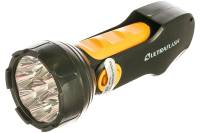 Фонарь Ultraflash LED3816 (аккум 220В, черный/желтый, 9 LED, SLA, пласт, склад. вилка коробка) 10794