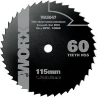Пильный диск по металлу (60T; 115х1.2х9.5 мм) WORX WA5047