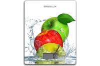 Кухонные весы ERGOLUX ELX-SK02-С01 белые, яблоки до 5 кг, 195*142 мм 13602
