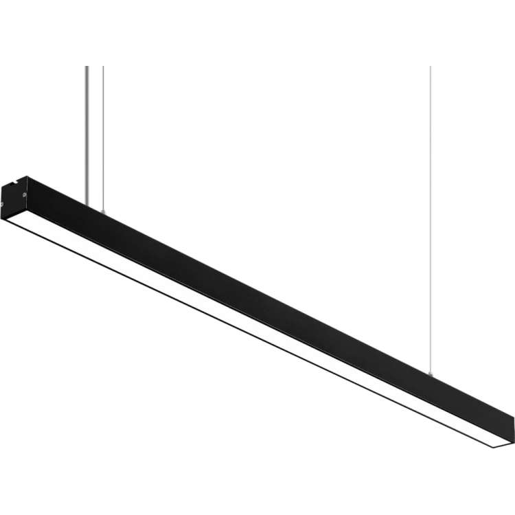 Линейный подвесной светодиодный светильник Apeyron 24Вт, ip40, 4x4х100 см, цвет - черный/ 30-10