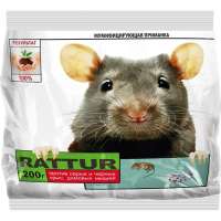 Средство от крыс и мышей RATTUR тесто, 200 г 4660214270048