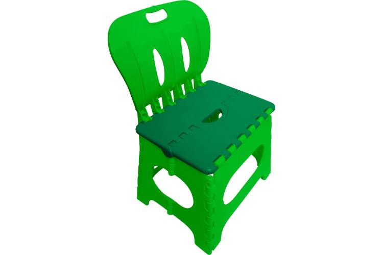 Малый складной табурет Color-x со спинкой, зеленый/салатовый 100203