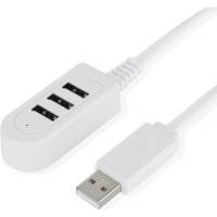 USB хаб-удлинитель Pro Legend 3 порта 2А, USB 2.0 480mbps, белый, 1.2 м PL4012