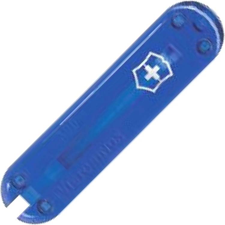 Передняя накладка для ножей Victorinox SwissLite 58 мм, пластиковая, полупрозрачная синяя C.6202.T1.10