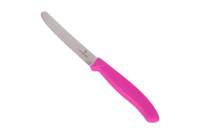 Нож для томатов и сосисок Victorinox лезвие 11 см волнистое, розовый, 6.7836.L115