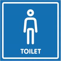 Наклейка Контур Лайн 130х130 Туалет мужской 10FC0135